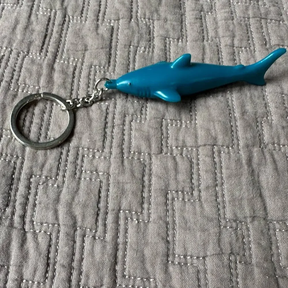 Dolphin Keychain Blue Ocean Animal Charm Target Flexible